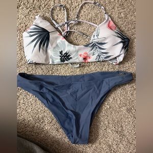 Blue floral bikini